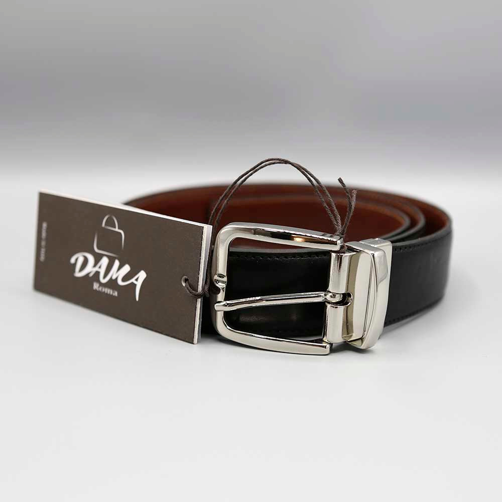 Cintura Double Face da Uomo Nero/Cognac Dama